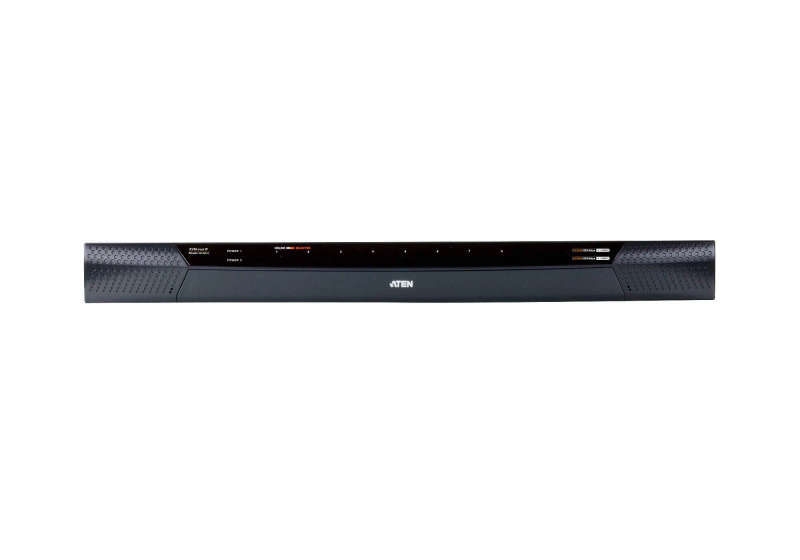 ATEN 8-Port Cat5 FHD IP KVM with Virtual Media &amp; Dual Power Supply - FIPS 140-2 TAA Compliant
