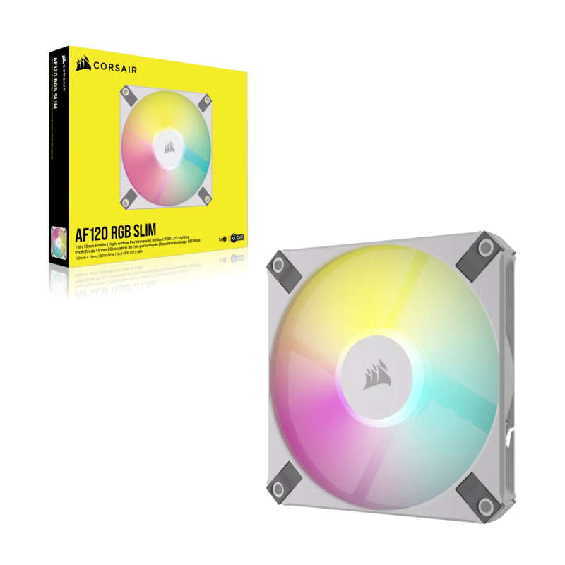 Corsair iCUE AF120 RGB Slim 120mm PWM Fan - White