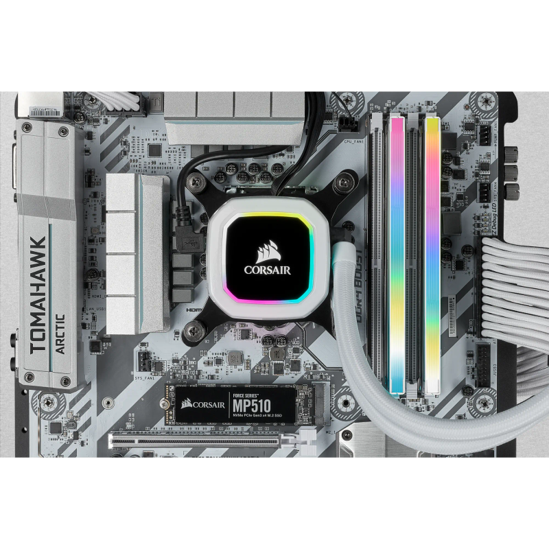 Corsair Vengeance RGB PRO SL 32GB (2 x 16GB) DDR4 3600MHz C18 Memory Kit - White