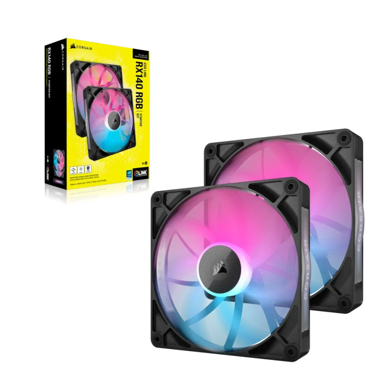 Corsair RX Series iCUE LINK RX140 140mm Fan - Dual Pack