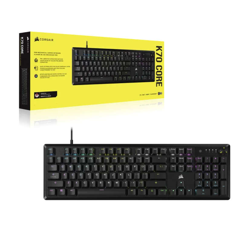 Corsair K70 Core RGB Mechanical Gaming Keyboard - Red Linear Switches