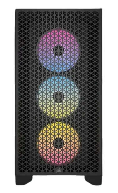 Corsair 3000D RGB Tempered Glass Mid-Tower Case - Black