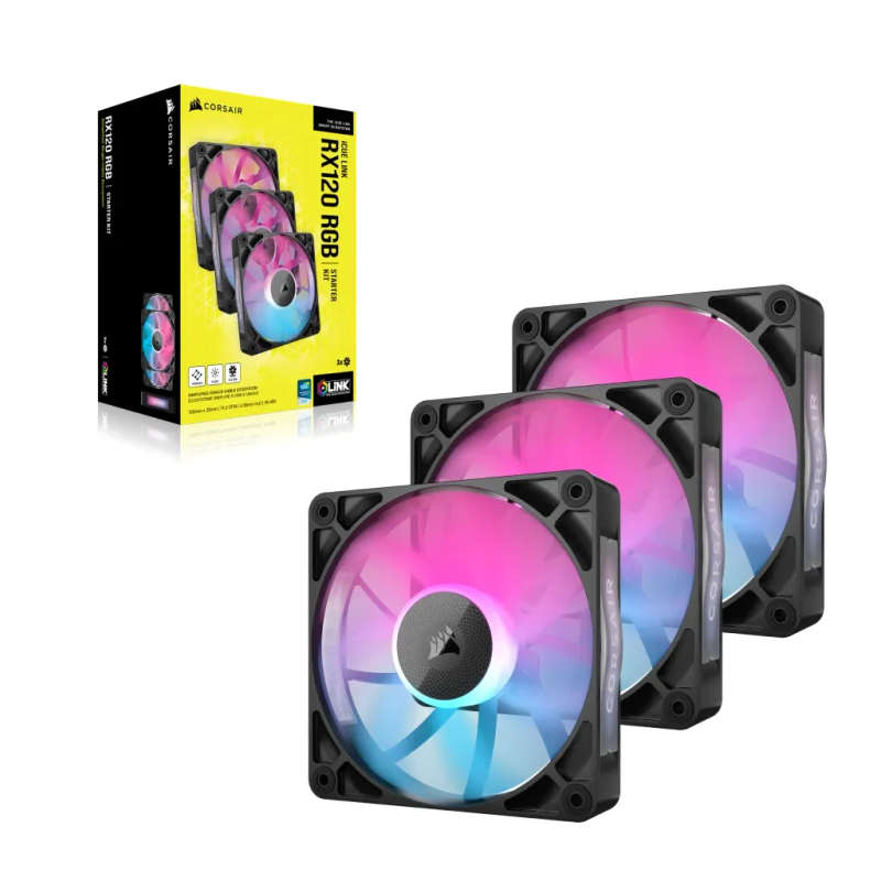 Corsair iCUE LINK RX120 RGB 120mm Fan Triple Pack