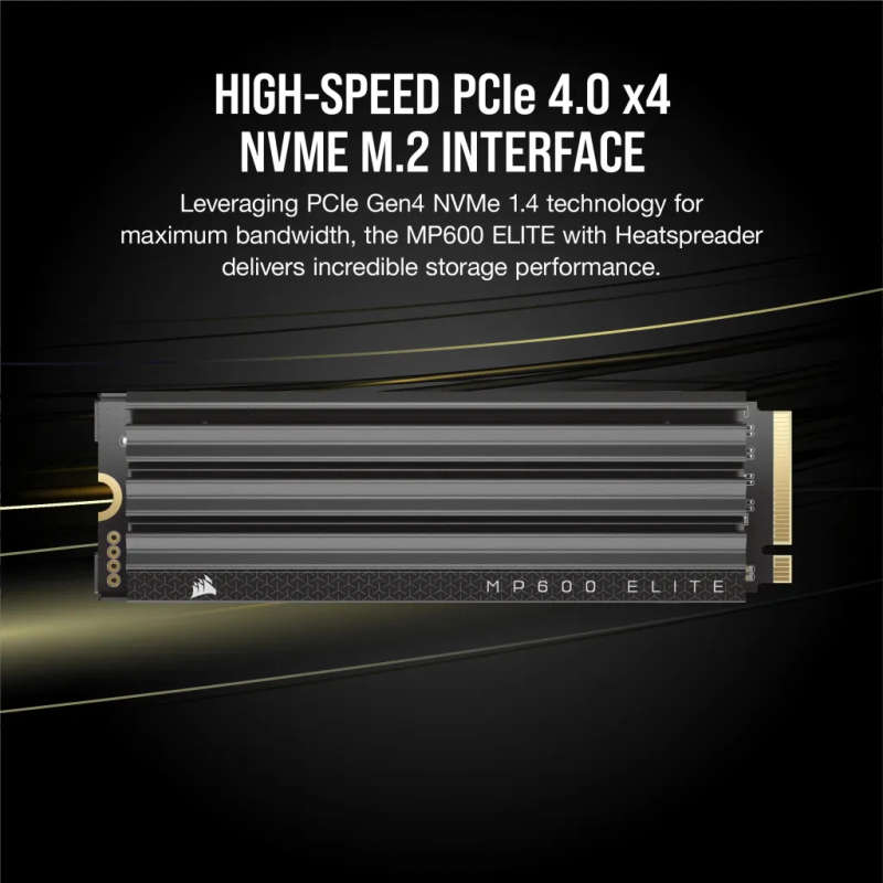 Corsair MP600 ELITE 2TB Gen4 PCIe x4 NVMe M.2 SSD with Heatsink