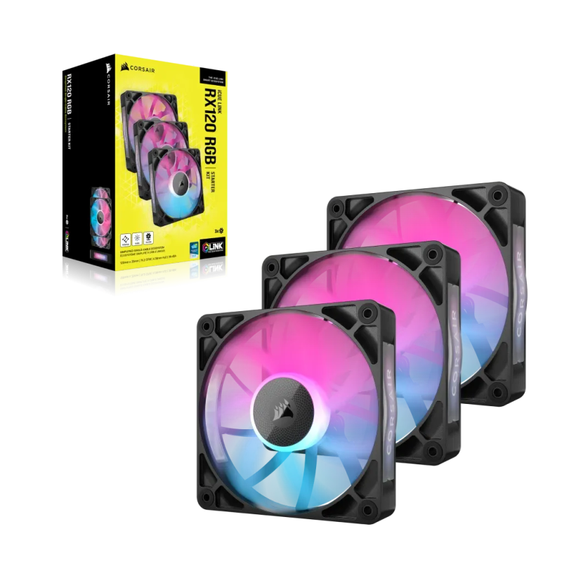 Corsair iCUE LINK RX120 RGB 120mm Fan Triple Pack