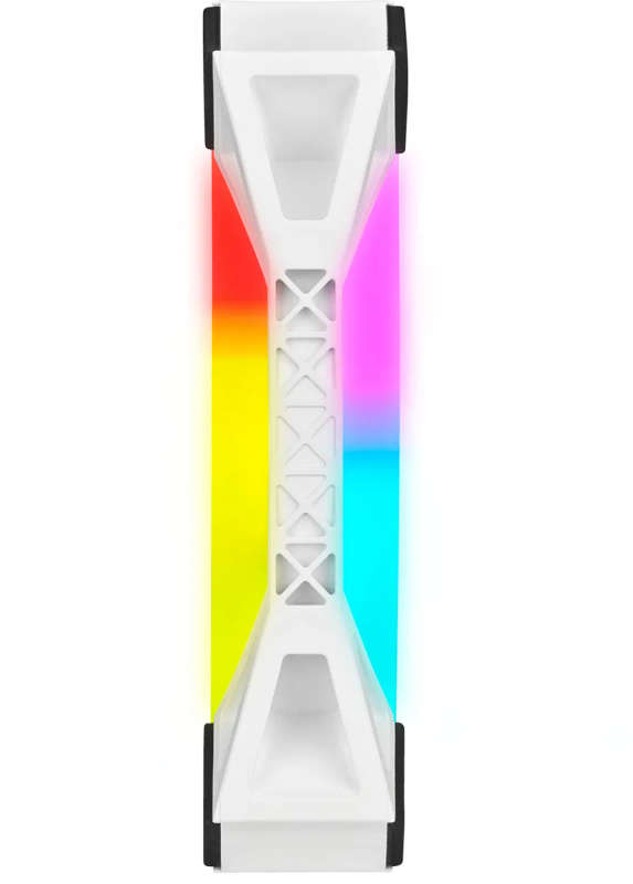 Corsair iCUE QL120 RGB 120mm PWM Triple Fan with Lighting Node CORE - White