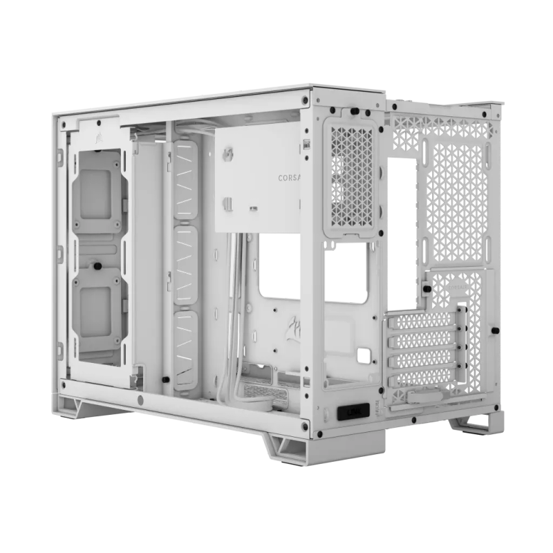 CORSAIR 2500X Micro ATX Dual Chamber PC Case - White
