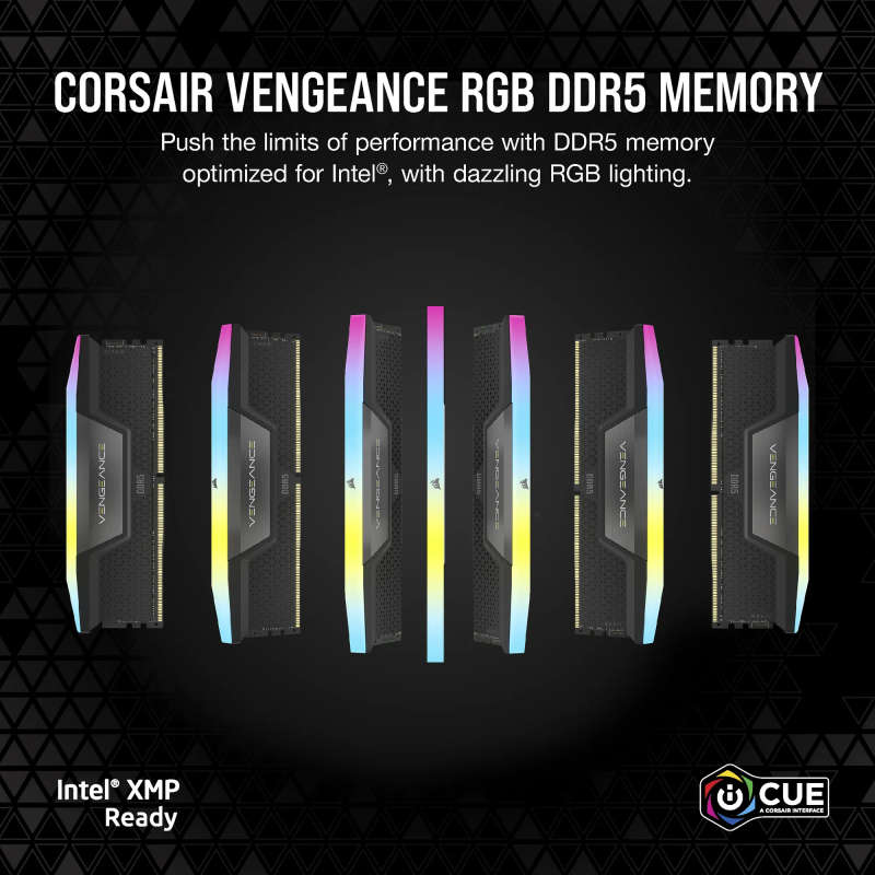 Corsair Vengeance RGB 64GB (2 x 32GB) DDR5 6000MHz Memory Kit