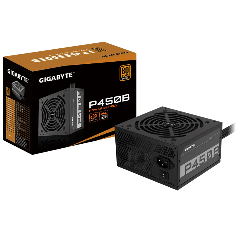 Gigabyte P450B Power Supply - Bronze Certified 450W, 3-Year Warranty