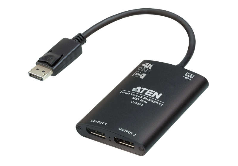ATEN 2-Port True 4K DisplayPort Switch with Dual Output