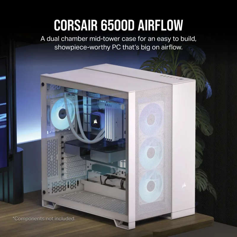6500D Airflow Tempered Glass Super Mid-Tower - White