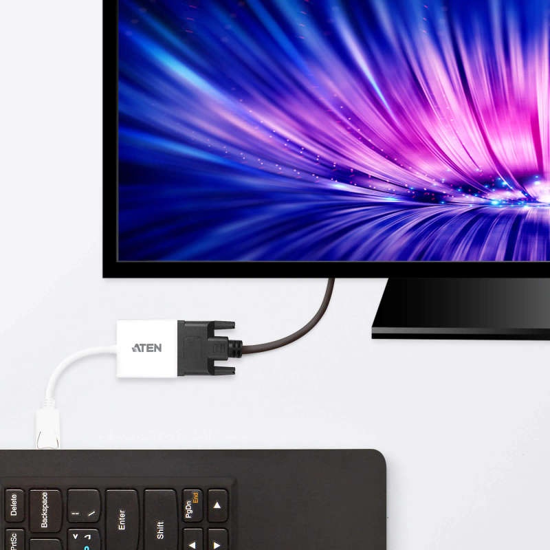 ATEN DisplayPort to DVI Adapter (DVI-I).