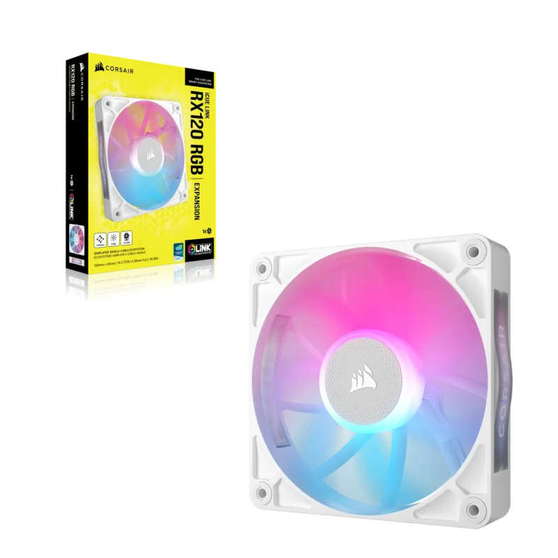 Corsair iCUE LINK RX120 RGB 120mm Fan - White
