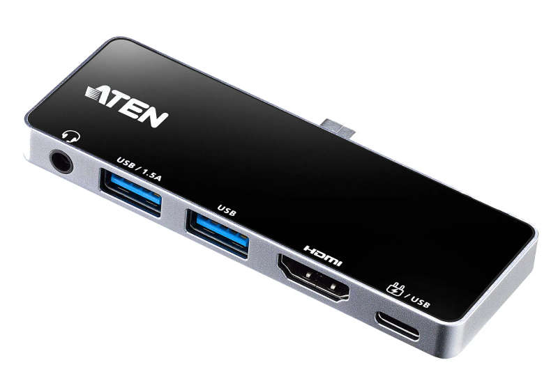 ATEN USB-C 5-in-1 Travel Dock with Power Pass-Through