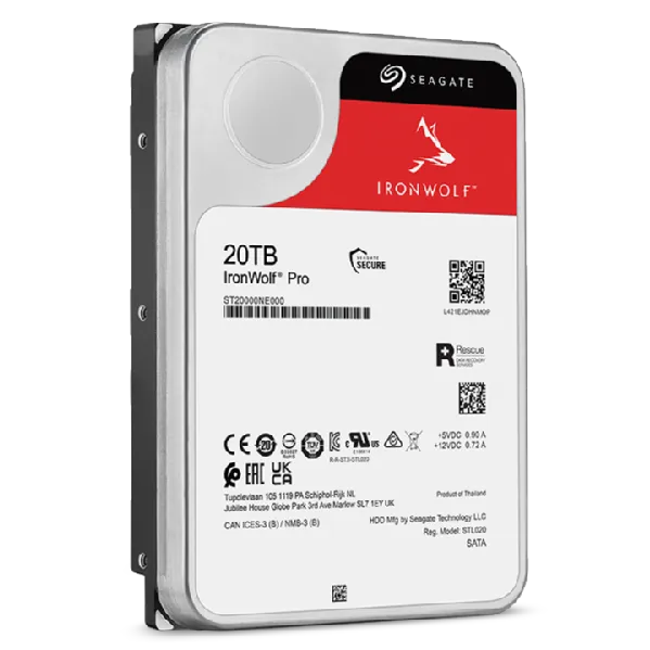 Seagate Ironwolf Pro ST2000NT001 20TB 3.5'' HDD NAS Drives 7200 RPM; SATA 6GB/s Interface; 256MB ...