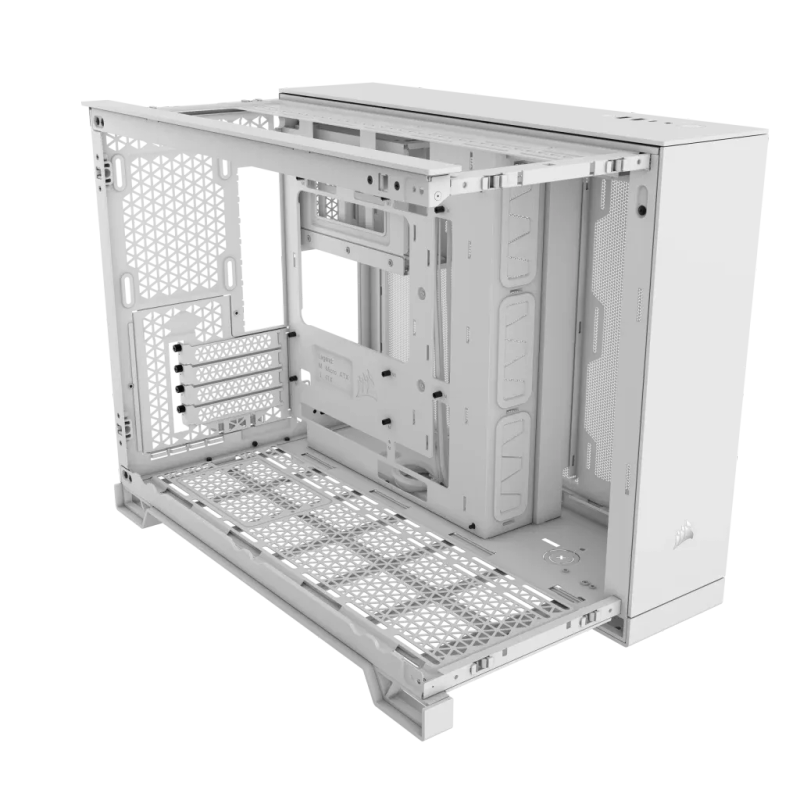Corsair 2500D AIRFLOW Micro ATX Dual Chamber PC Case - White