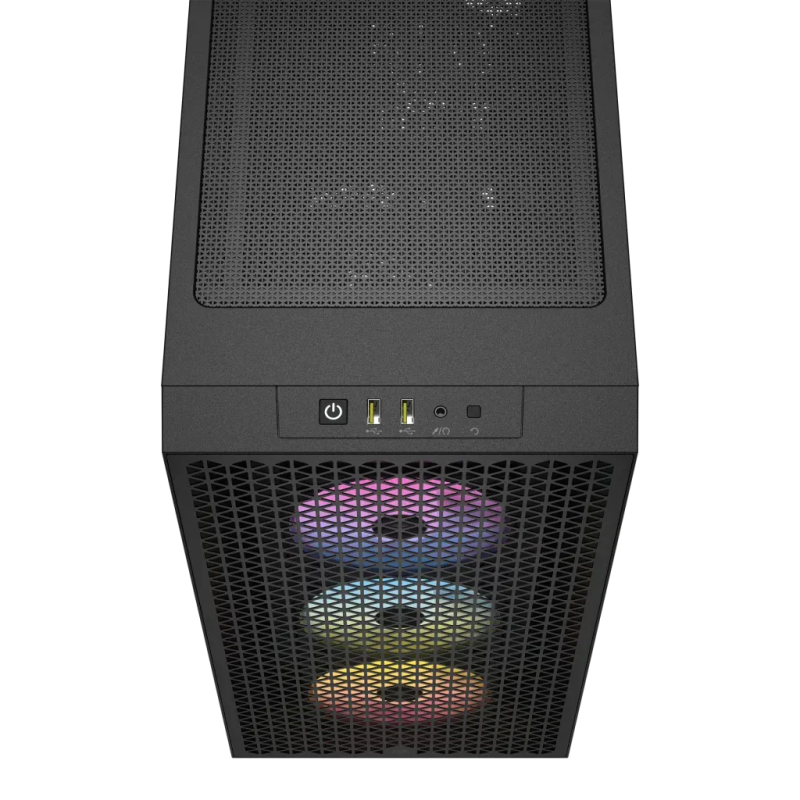 Corsair 3000D RGB Tempered Glass Mid-Tower Case - Black