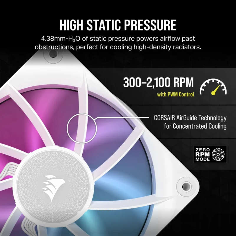 Corsair iCUE LINK RX120 RGB 120mm Fan - White