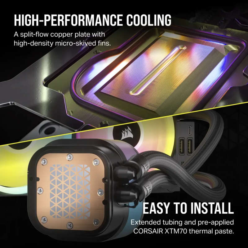 Corsair iCUE Link H150i LCD Liquid CPU Cooler - 360mm Radiator
