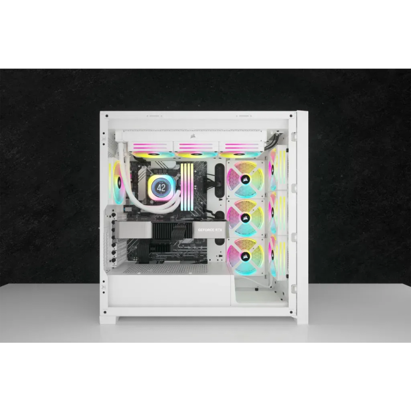 CORSAIR iCUE LINK H150i LCD Liquid CPU Cooler - QX120 RGB Fans - White - 360mm Radiator - Fits In...