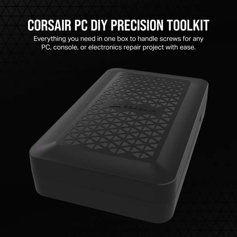 CORSAIR PC DIY Precision Toolkit - Electronics Repair Kit with 65 Screw Bits