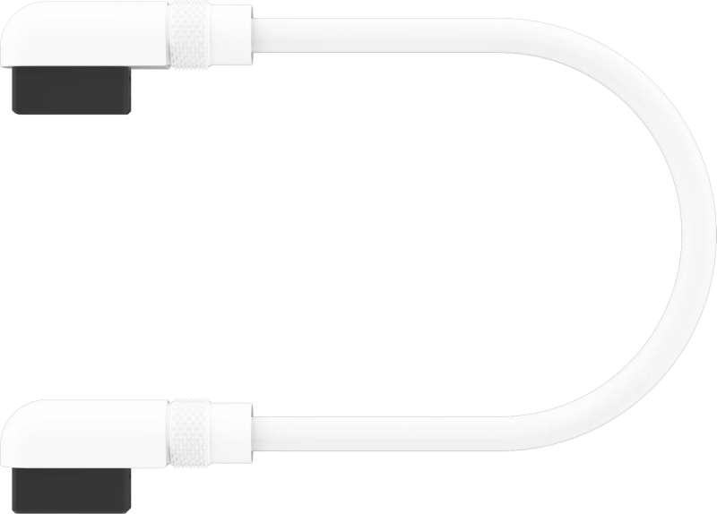 Corsair iCUE LINK Cable - 2x 135mm with Slim 90° Connectors - White