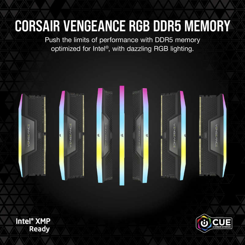Corsair Vengeance RGB 128GB (4 x 32GB) DDR5 5600MHz Memory Kit