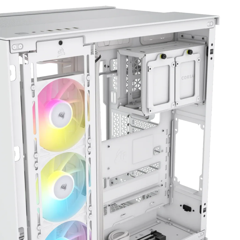 iCUE LINK 6500X RGB Mid-Tower Dual Chamber PC Case - White