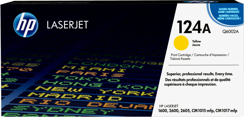 HP 124A Yellow Original LaserJet Toner Cartridge - ~2,000 Pages (Colour LaserJet 2600n)