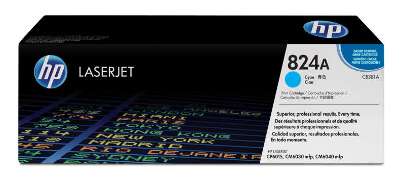 HP 824A Cyan Original LaserJet Toner Cartridge - 21,000 Pages