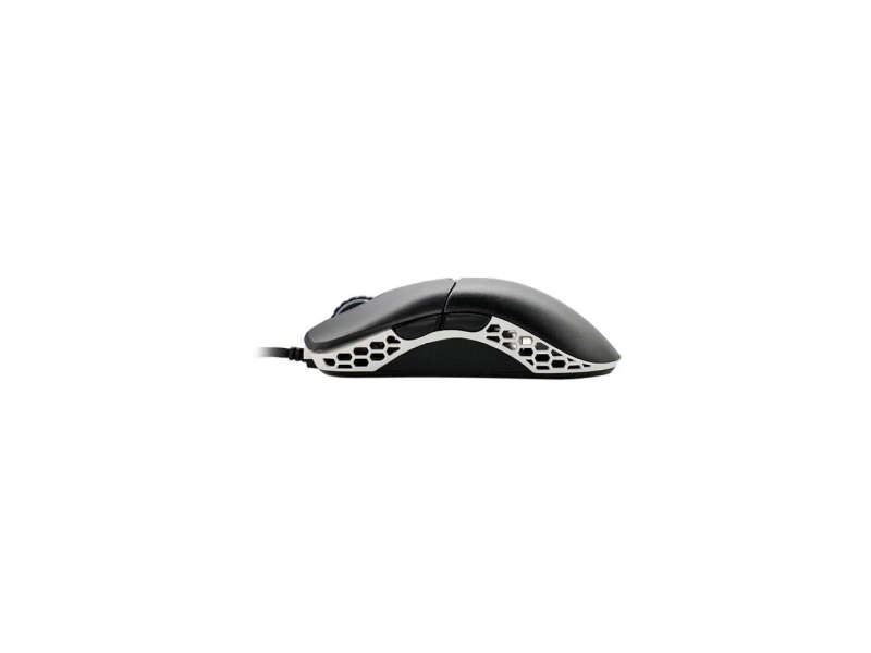 Ducky Feather Mouse - Black and White with Huano Blue Switches