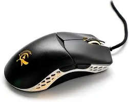 Ducky Feather Mouse - Black and White with Omron D2FC-F-K 60M Switches