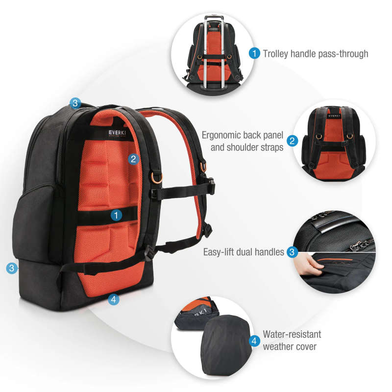 Everki EKP117B Contempro 117 18.4'' Large Gaming Laptop Backpack
