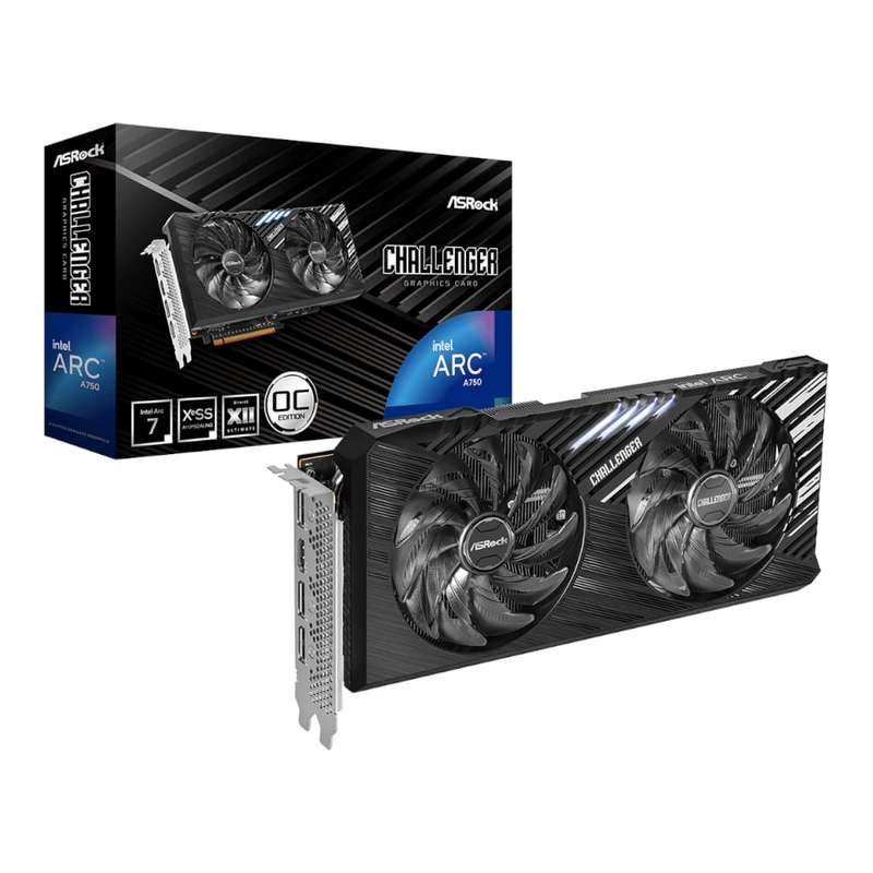 ASRock Intel Arc A750 Challenger SE OC 8GB GDDR6 Graphics Card