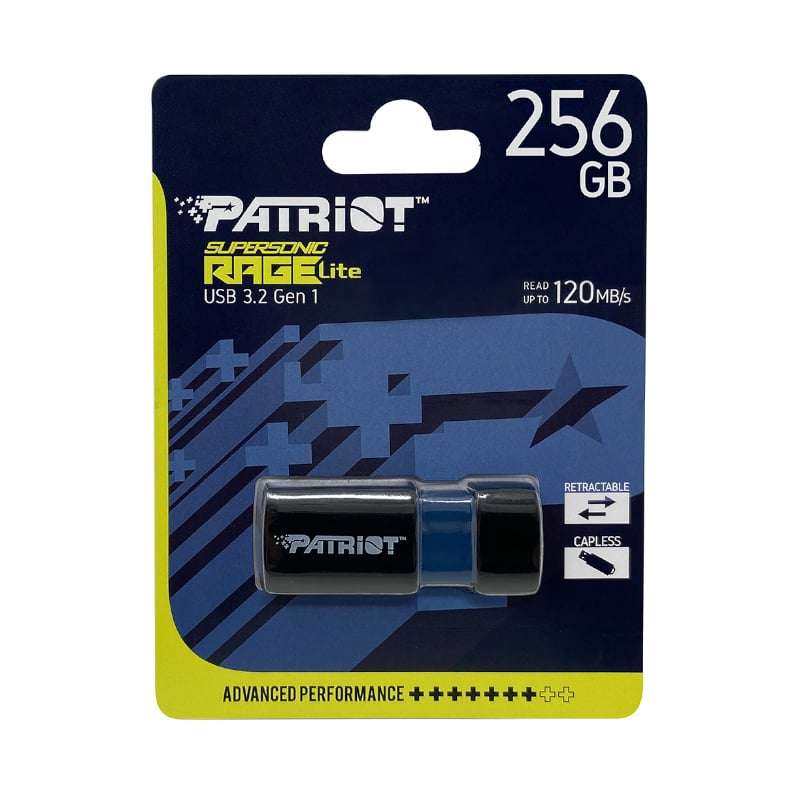 Patriot Rage Lite 256GB USB 3.2 Flash Drive - Black