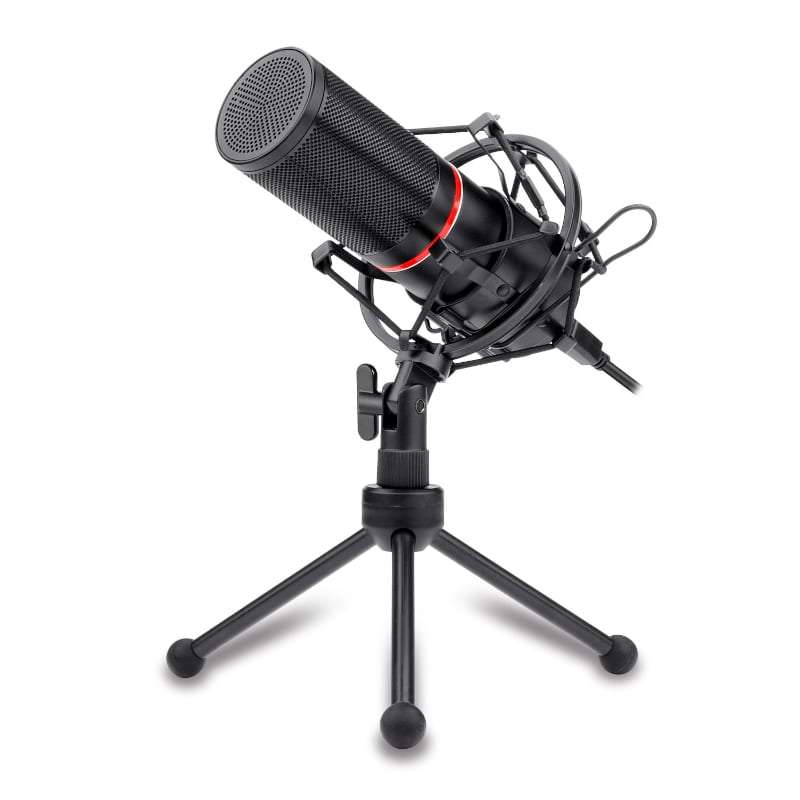 REDRAGON BLAZAR Cardioid USB Gaming Microphone with Tripod - Black