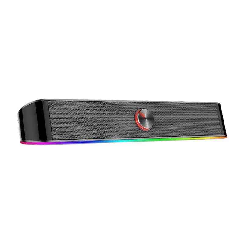 REDRAGON 2.0 Sound Bar ADIEMUS RGB USB/Aux PC Gaming Speaker - Black