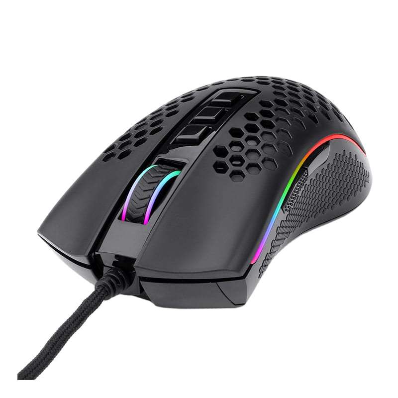 REDRAGON STORM 12400DPI Ergonomic RGB Gaming Mouse - Black