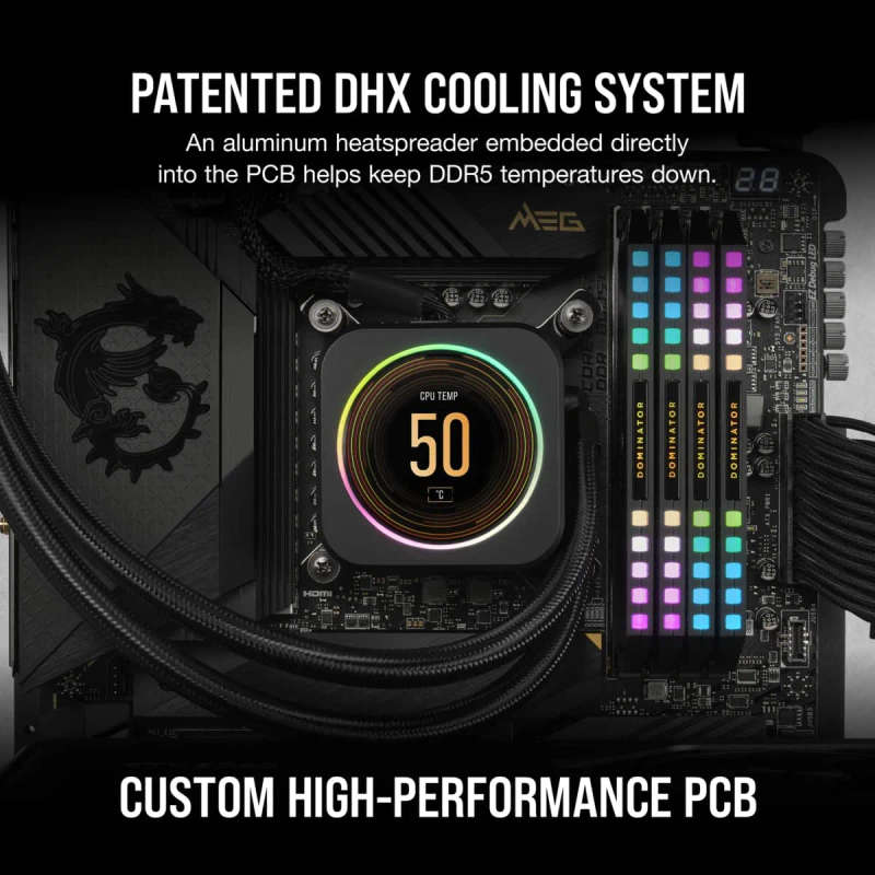 CORSAIR Dominator RGB DDR5 32GB (2 x 16GB) 7200 CL34-44-44-96