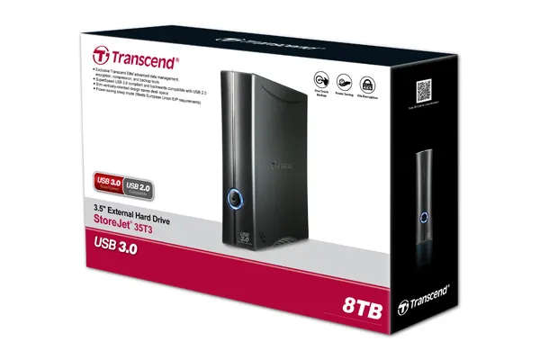 Transcend StoreJet 8TB 3.5'' USB 3.0 HDD