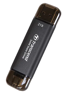 Transcend 2TB ESD310C USB 3.2 Type A &amp; C Portable SSD