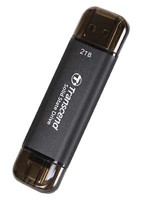 Transcend 2TB ESD310C USB 3.2 Type A &amp; C Portable SSD