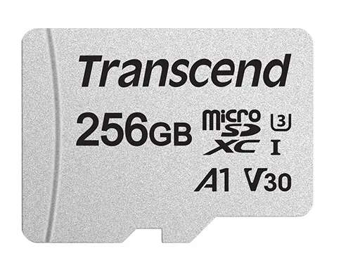 Transcend 256GB Micro SDXC UHS-I U1/U3 V30 A1 with SD Adaptor
