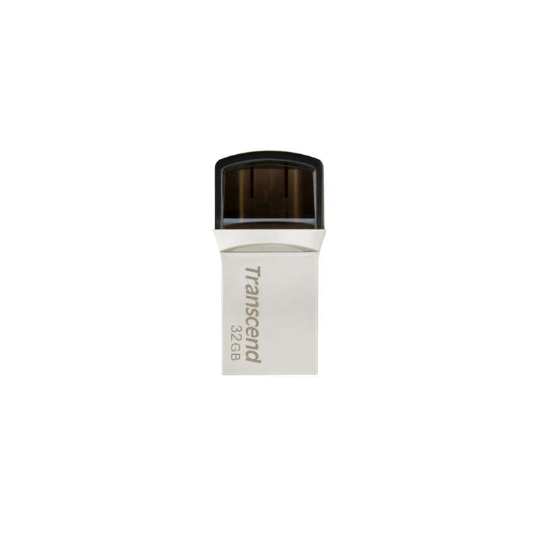 Transcend 128GB JetFlash 890 USB-C &amp; USB 3.1 OTG Flash Drive - Silver