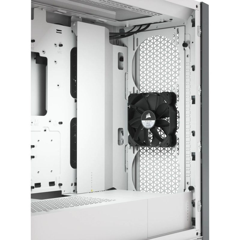 5000D Airflow Tempered Glass Mid-Tower - White (4x3.5'', 2x2.5'', Up to 360mm Liquid Coolers - AT...