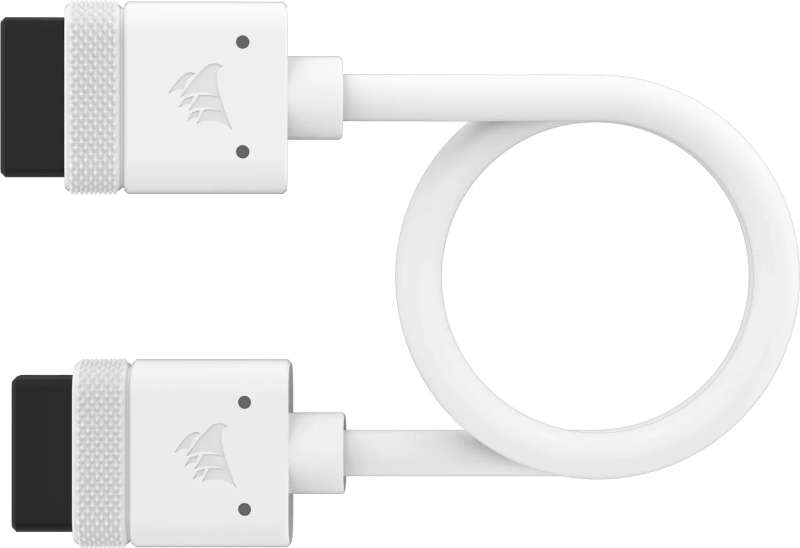 CORSAIR iCUE LINK Cable - 2x 200mm with Straight Connectors - White
