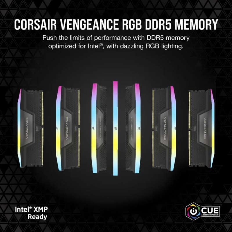 CORSAIR Vengeance RGB DDR5 48GB (2 x 24GB) 7200 CL36-46-46-116