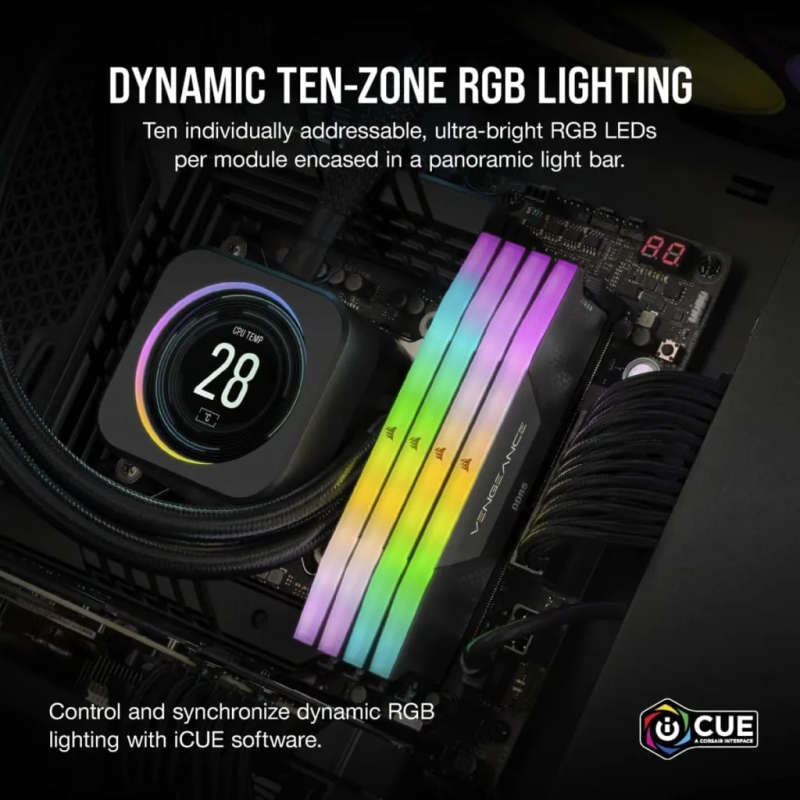 CORSAIR Vengeance RGB DDR5 48GB (2 x 24GB) 7200 CL36-46-46-116