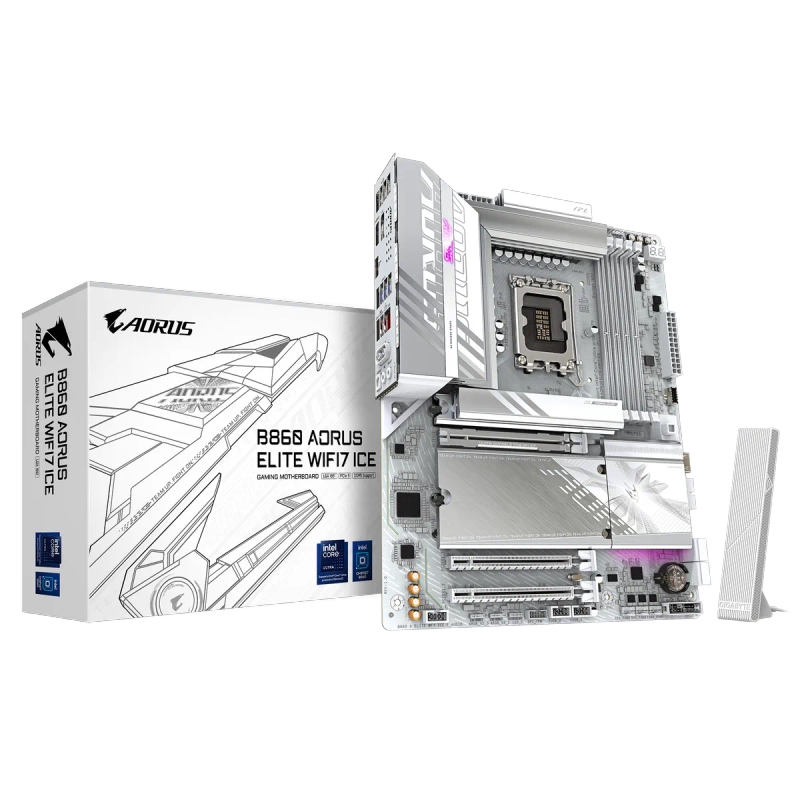 Gigabyte Intel® B860 Chipset Motherboard for LGA 1851 - 4x DDR5, 3x M2, HDMI/DP/USB4.0, ATX
