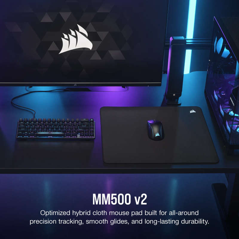 MM500 v2 Hybrid Cloth Gaming Mouse Pad - Large; Black; 450mm x 400mm